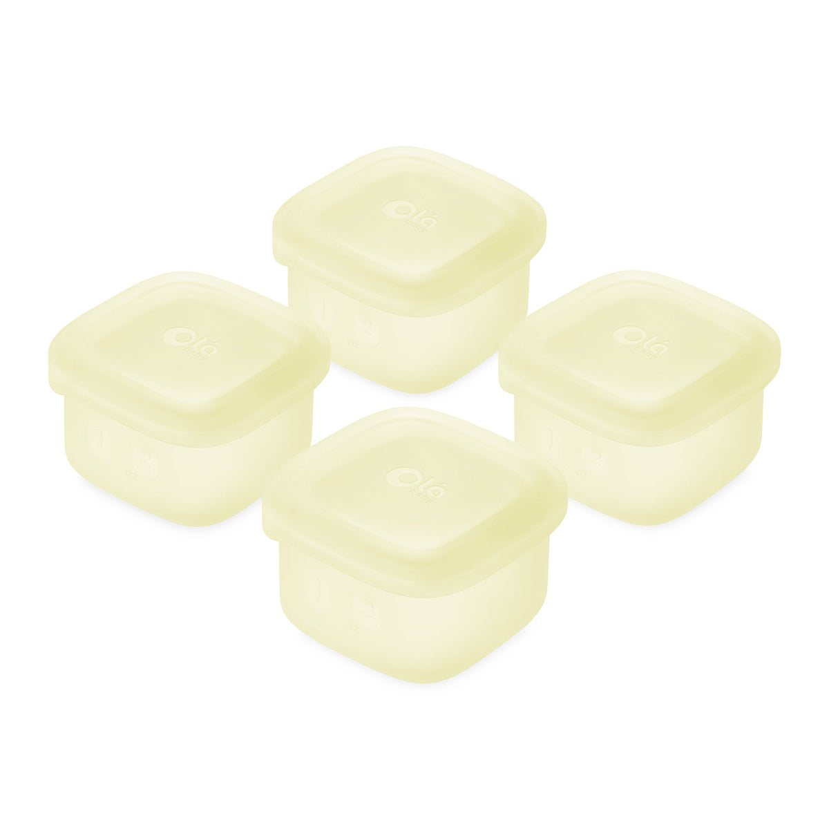 Silicone Baby Food Storage Containers, Freezer-Safe (4-Pack)