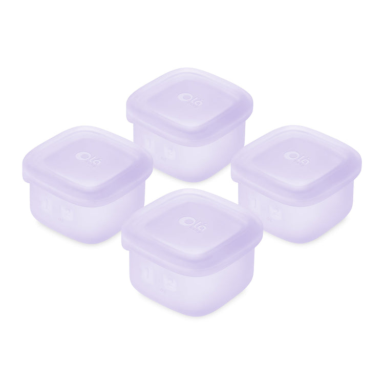Silicone Baby Food Storage Containers, Freezer-Safe (4-Pack)