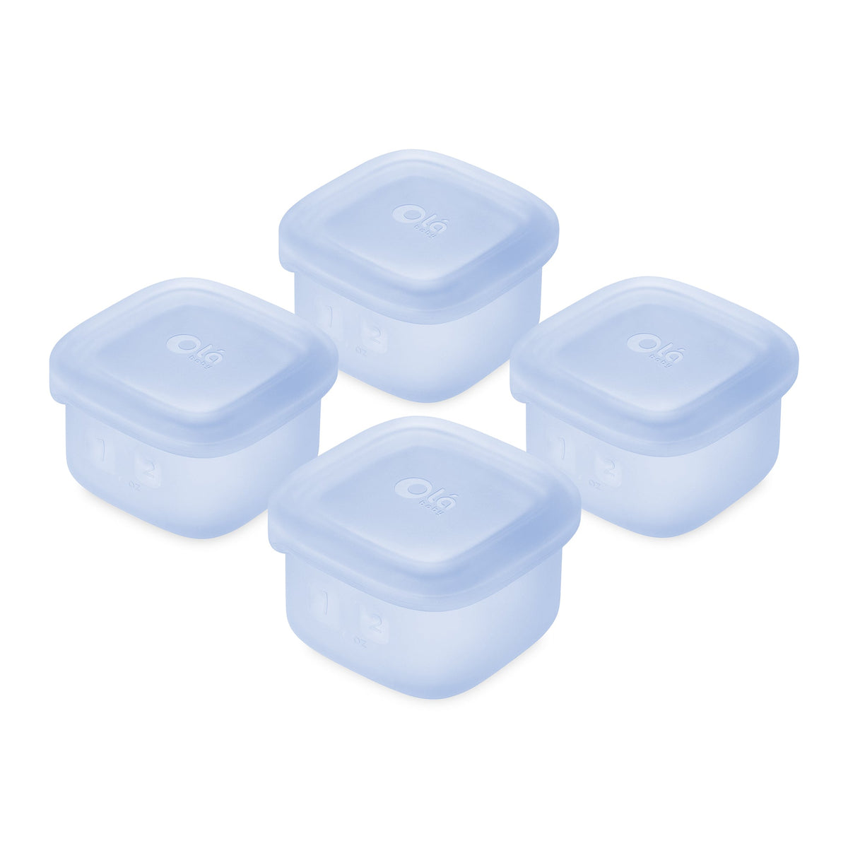 Silicone Baby Food Storage Containers, Freezer-Safe (4-Pack)