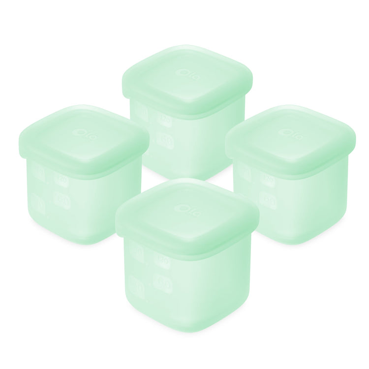Silicone Baby Food Storage Containers, Freezer-Safe (4-Pack)